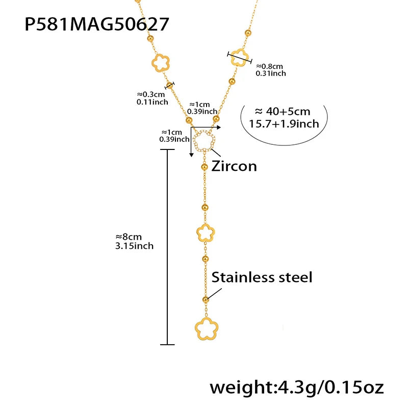 Collier Élégance Y – Acier Inoxydable