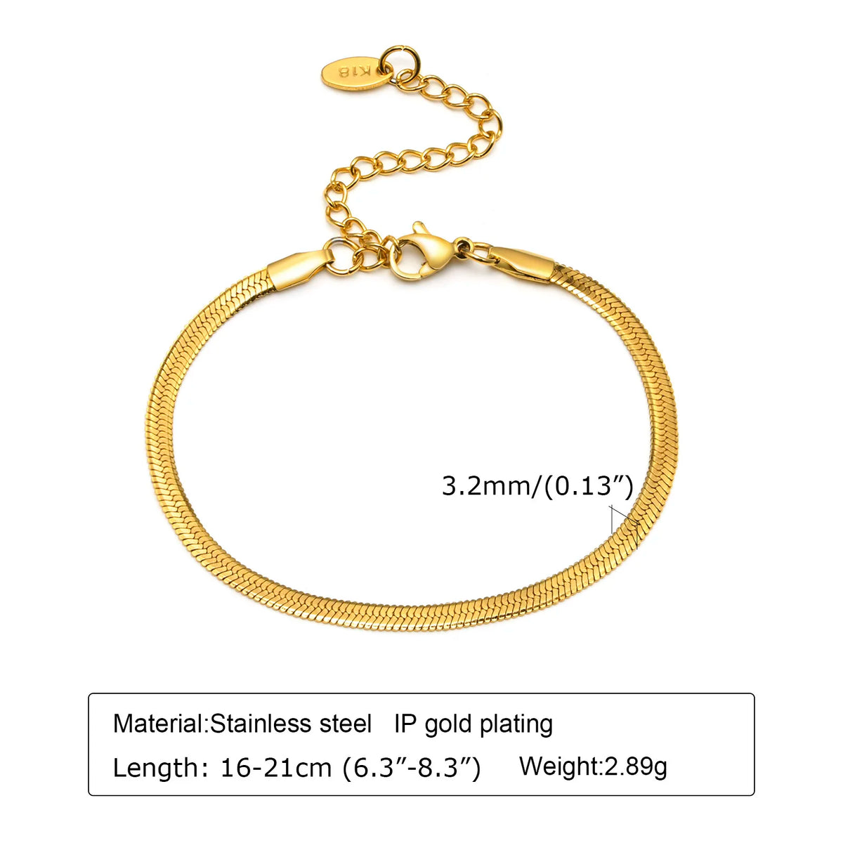 Bracelet Herringbone Fin – Acier Inoxydable