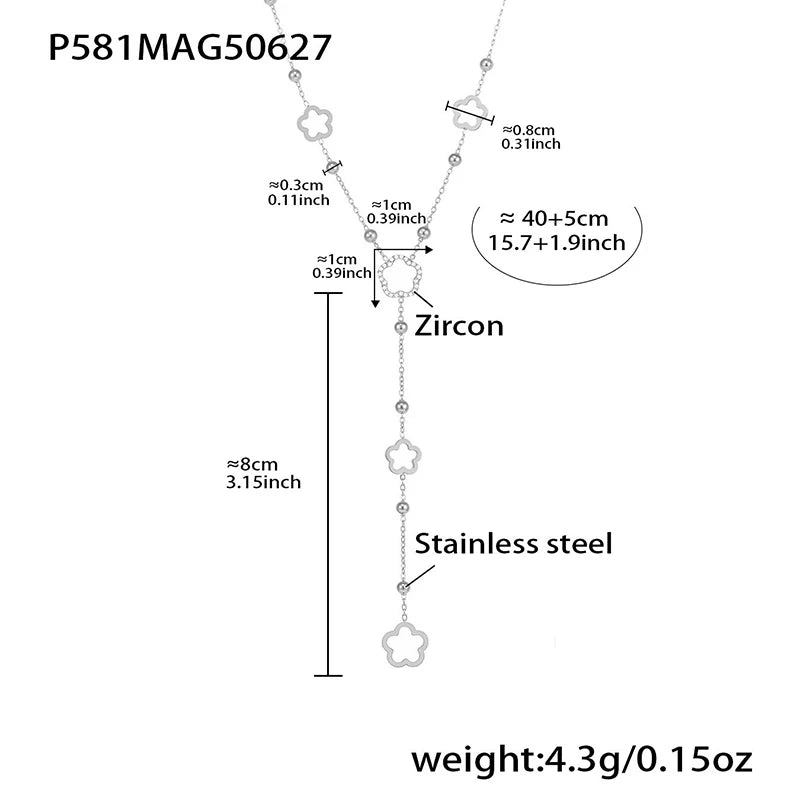 Collier Élégance Y – Acier Inoxydable