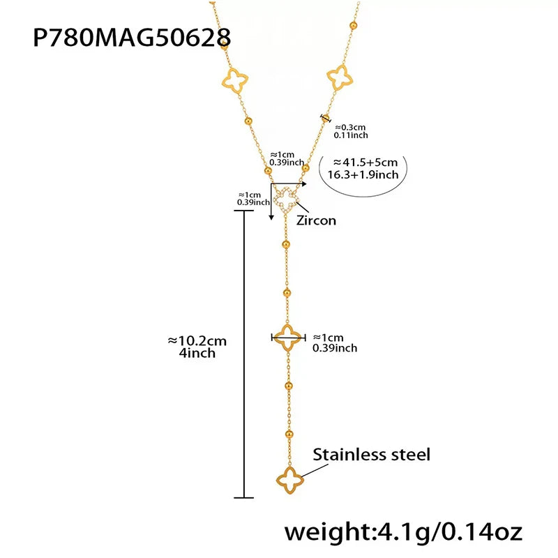 Collier Élégance Y – Acier Inoxydable