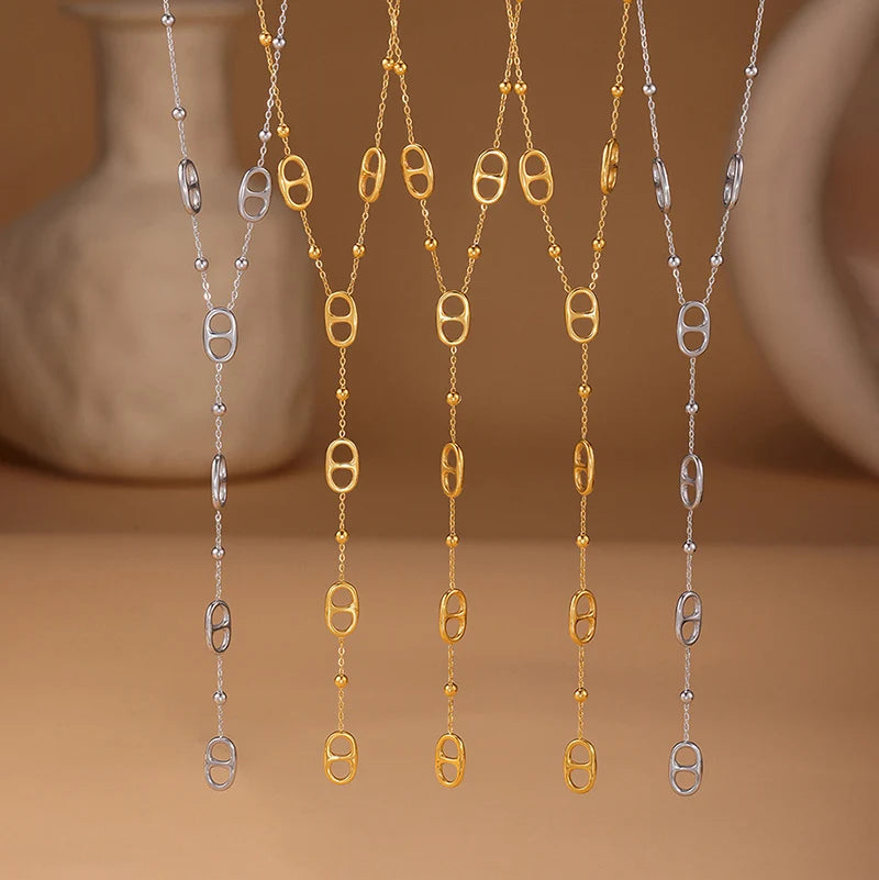 Collier Élégance Y – Acier Inoxydable