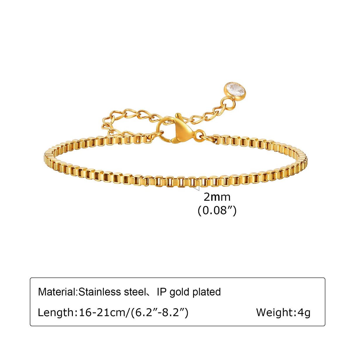 Bracelet Herringbone Fin – Acier Inoxydable