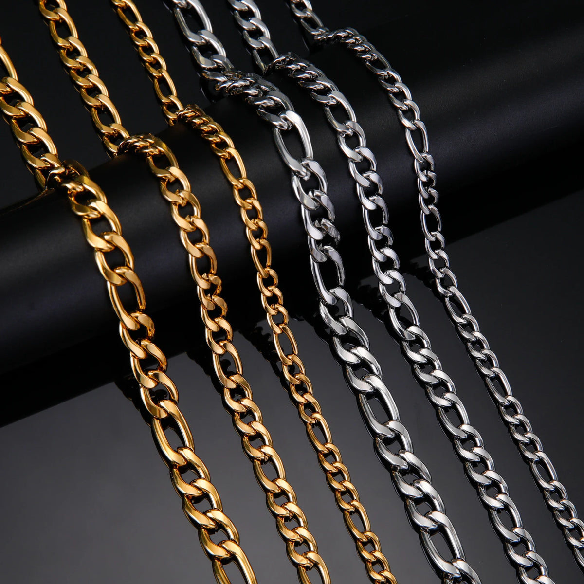 Collier Chaîne Figaro – Acier Inoxydable