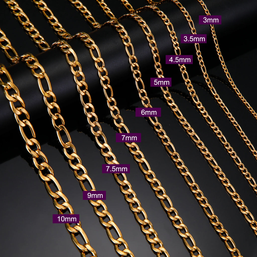 Collier Chaîne Figaro – Acier Inoxydable