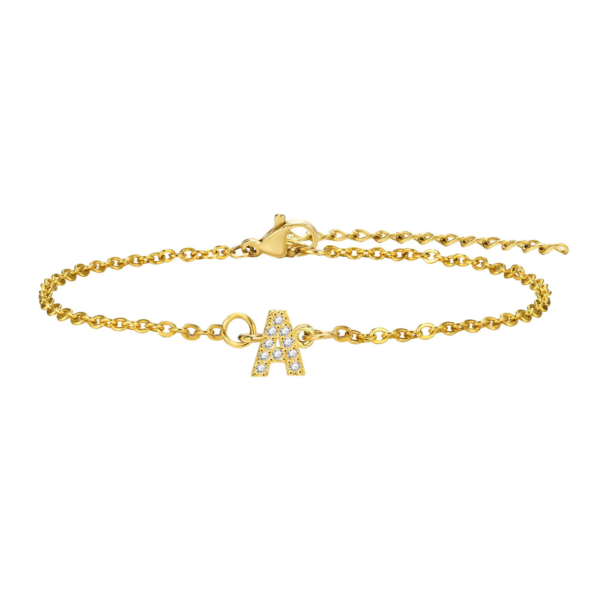 Bracelet Personnalisé Initiale – Chaîne en Acier Inoxydable