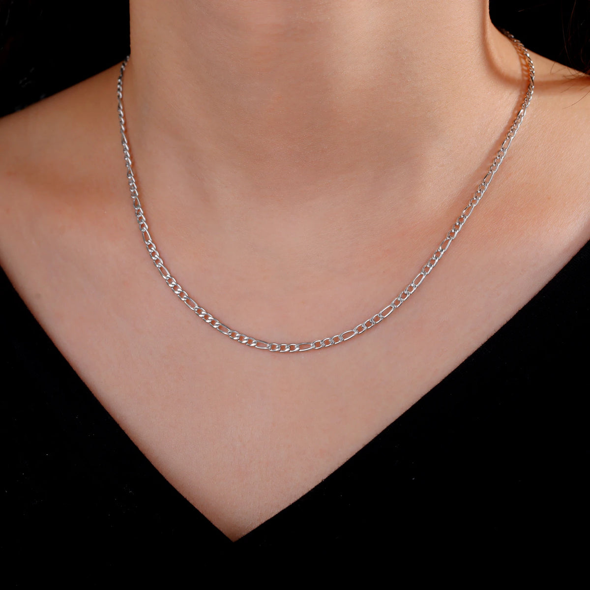 Collier Chaîne Figaro – Acier Inoxydable