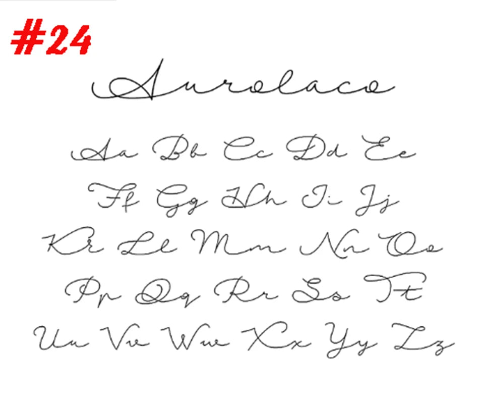 Collier Prénom Personnalisé – Lettre Cursive