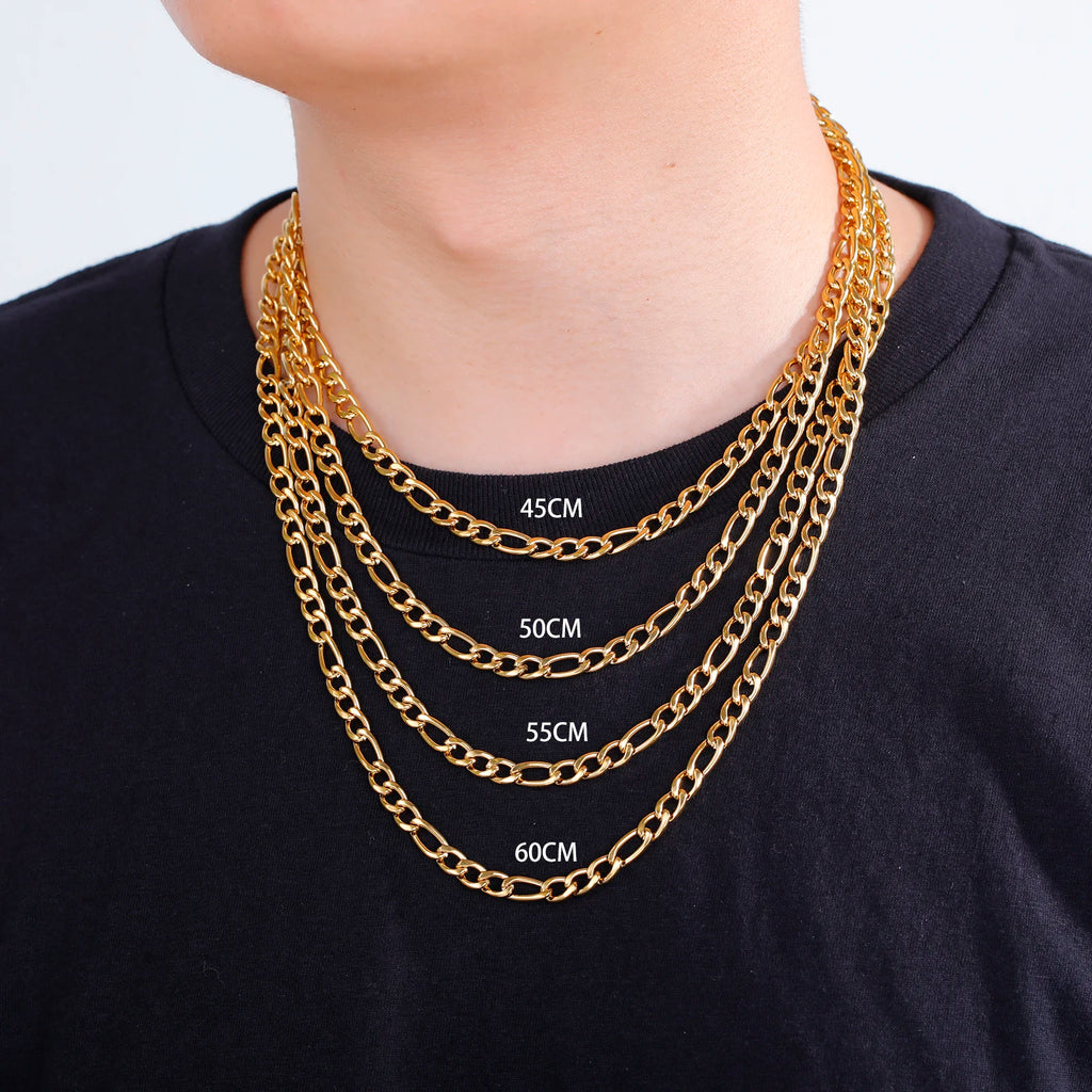 Collier Chaîne Figaro – Acier Inoxydable