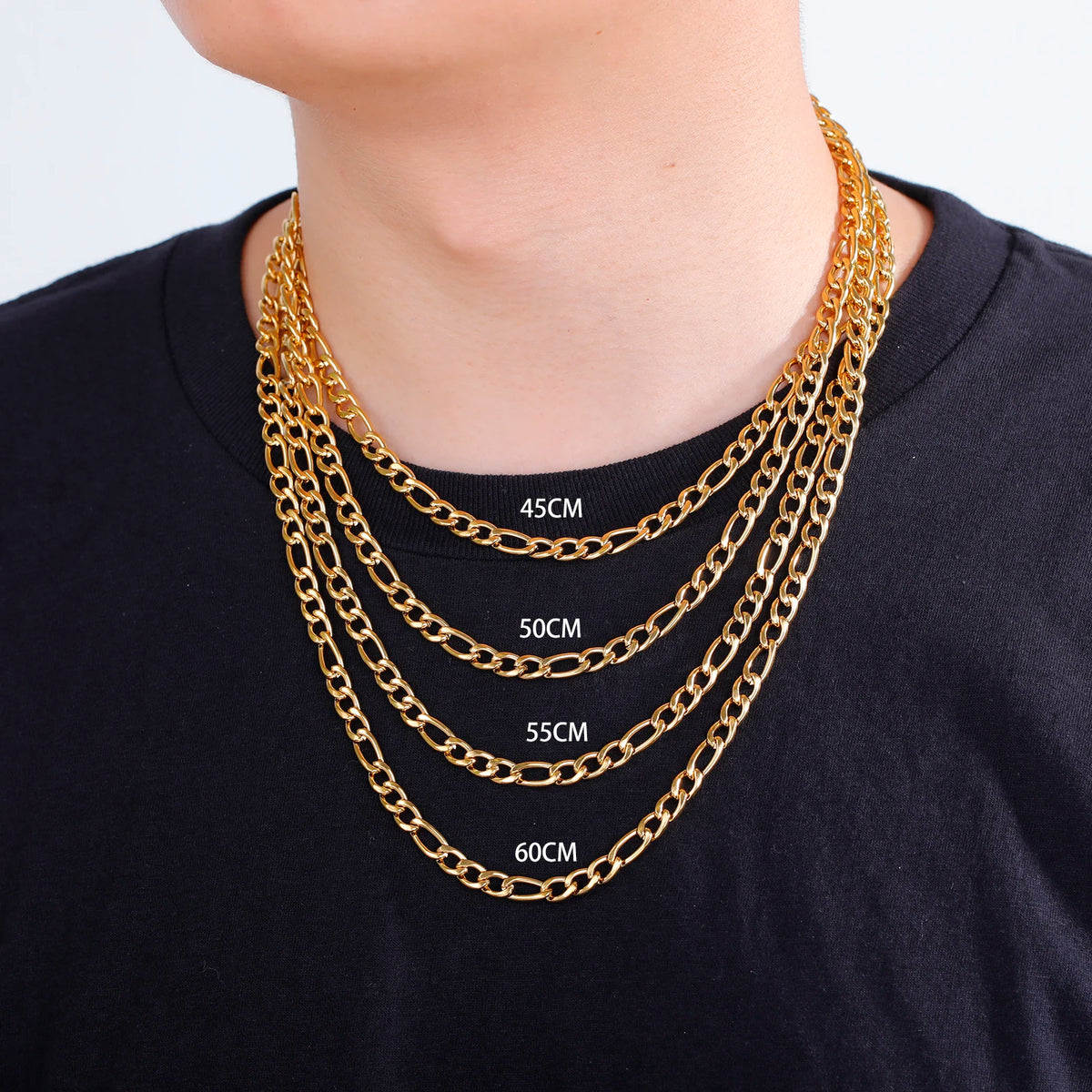 Collier Chaîne Figaro – Acier Inoxydable