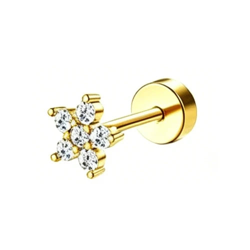 Piercing Hélix Florideco – Acier Chirurgical & Zircon