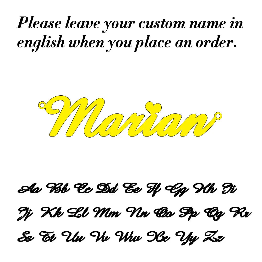 Collier Prénom Personnalisé – Lettre Cursive