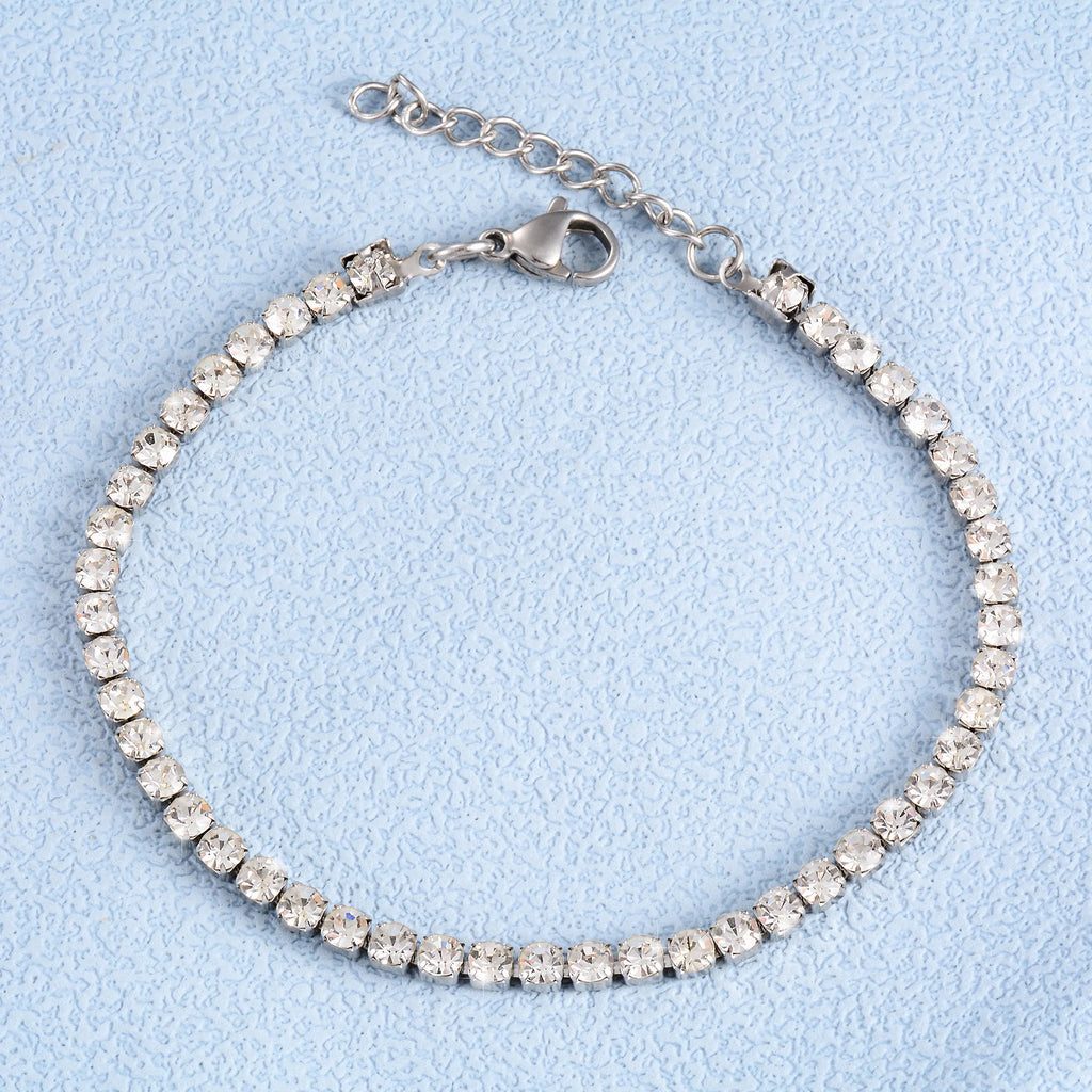Bracelet Tennis Zircon – Acier Inoxydable
