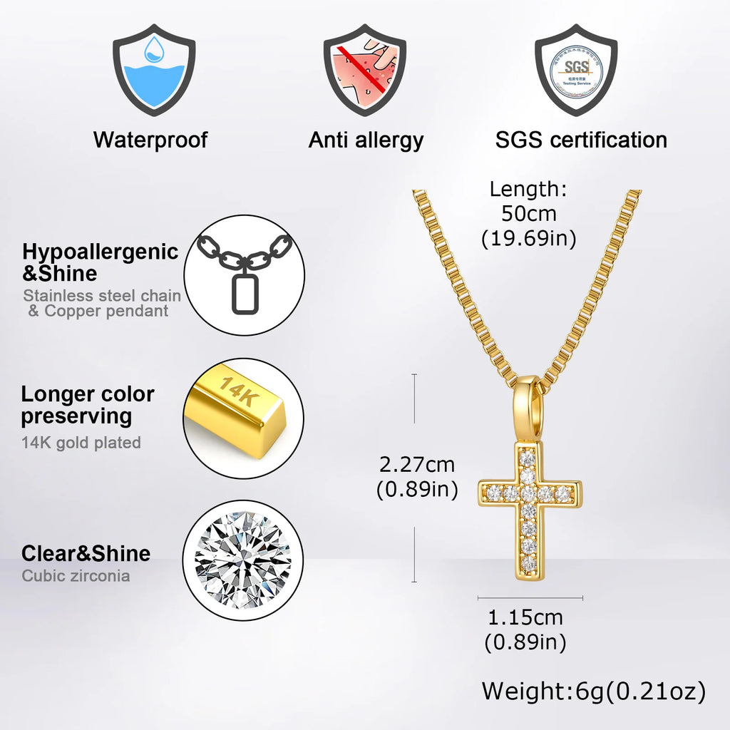 Collier Croix Homme – Acier Inoxydable