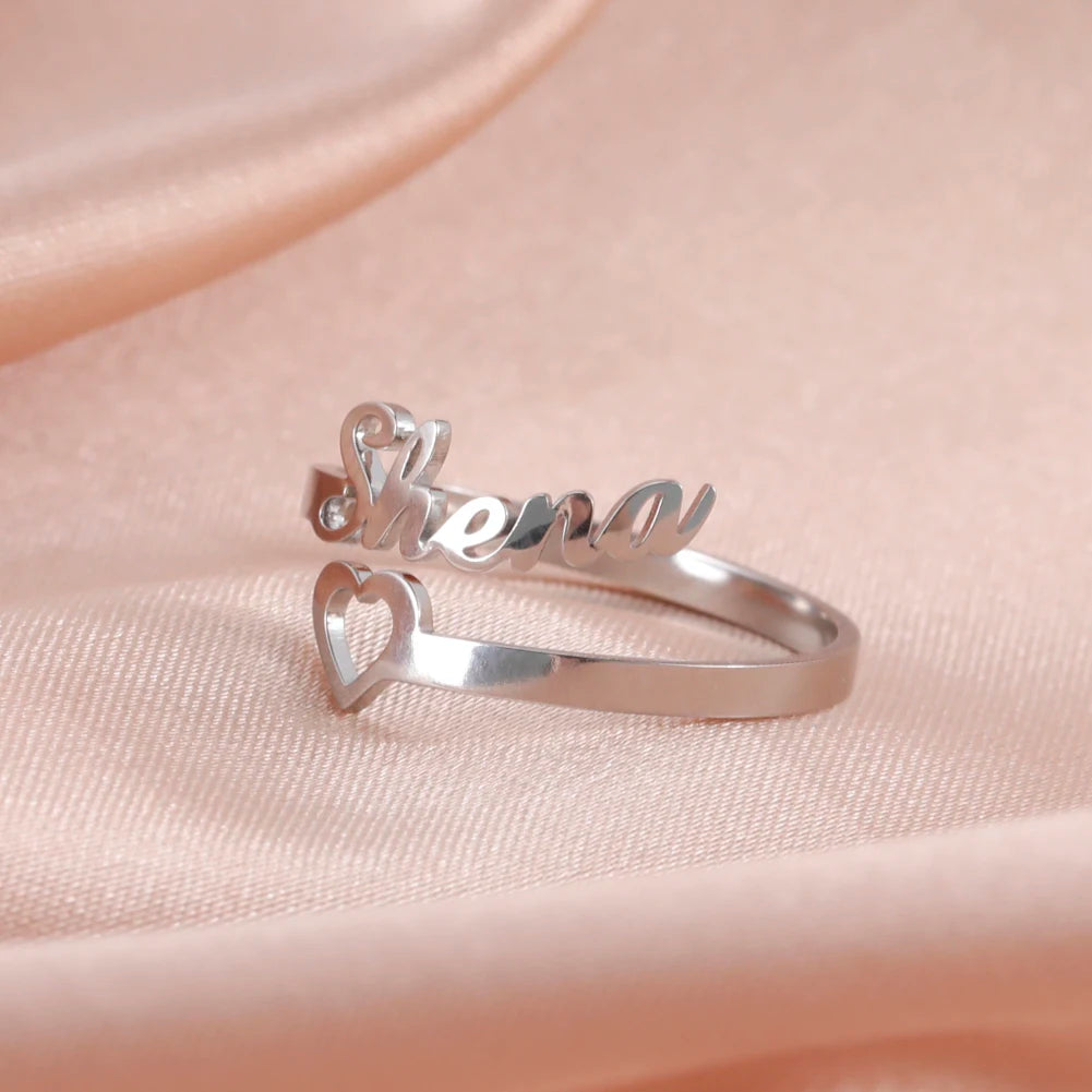 Bague Prénoms Personnalisée – Acier Inoxydable