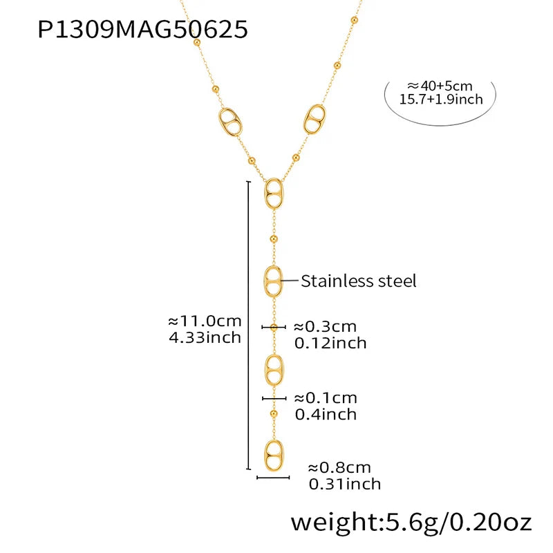 Collier Élégance Y – Acier Inoxydable