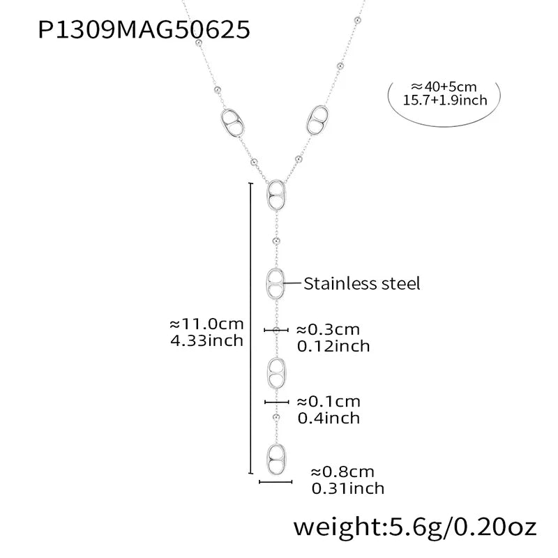 Collier Élégance Y – Acier Inoxydable
