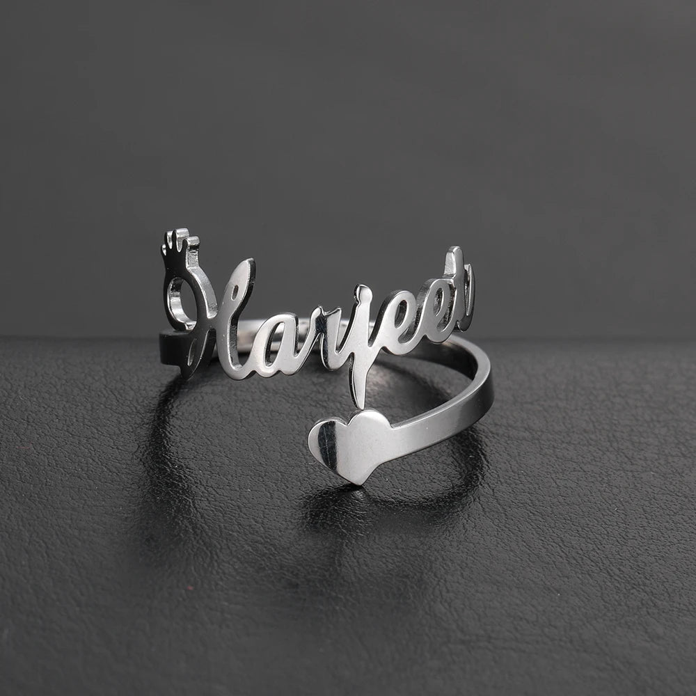 Bague Prénoms Personnalisée – Acier Inoxydable