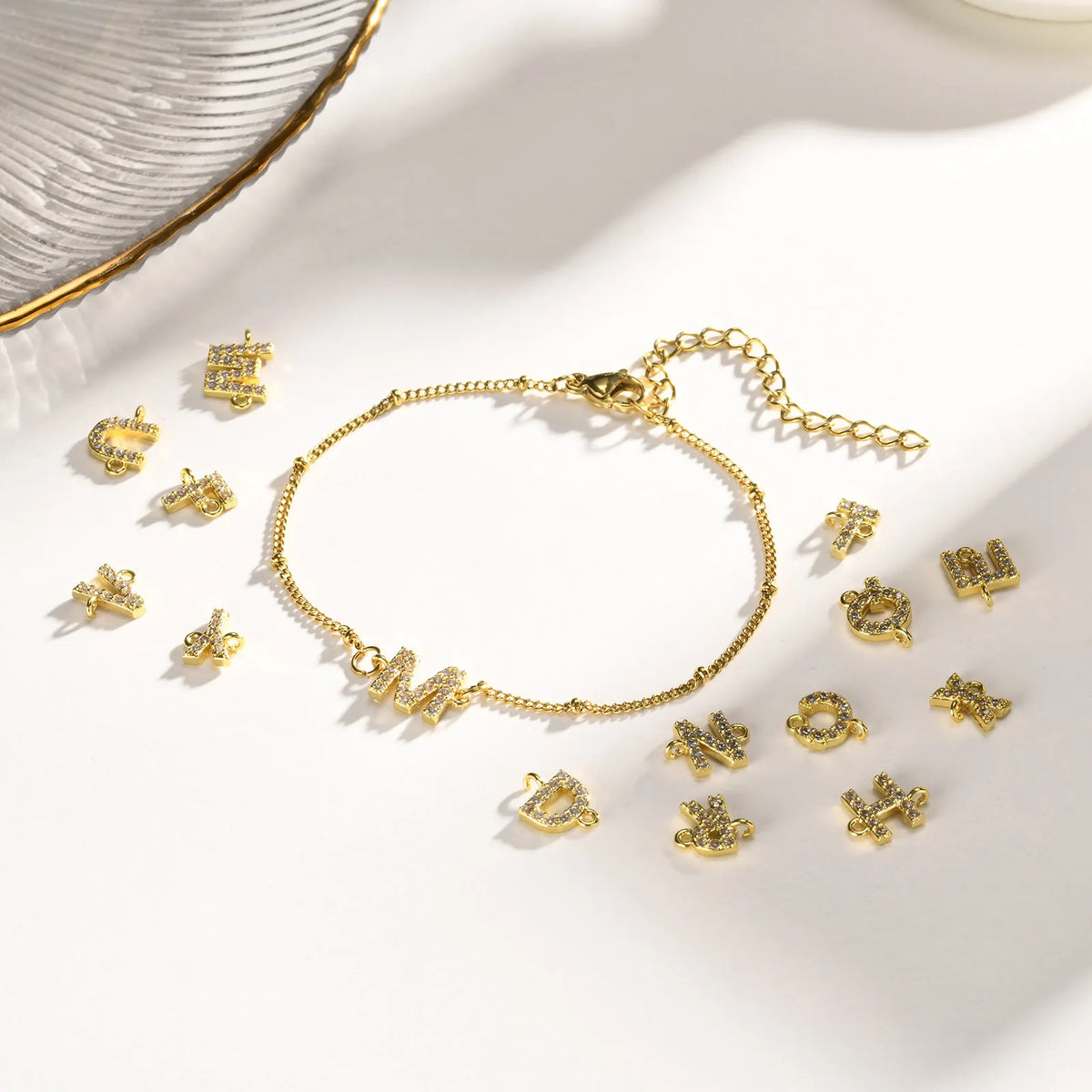 Bracelet Personnalisé Initiale – Chaîne en Acier Inoxydable