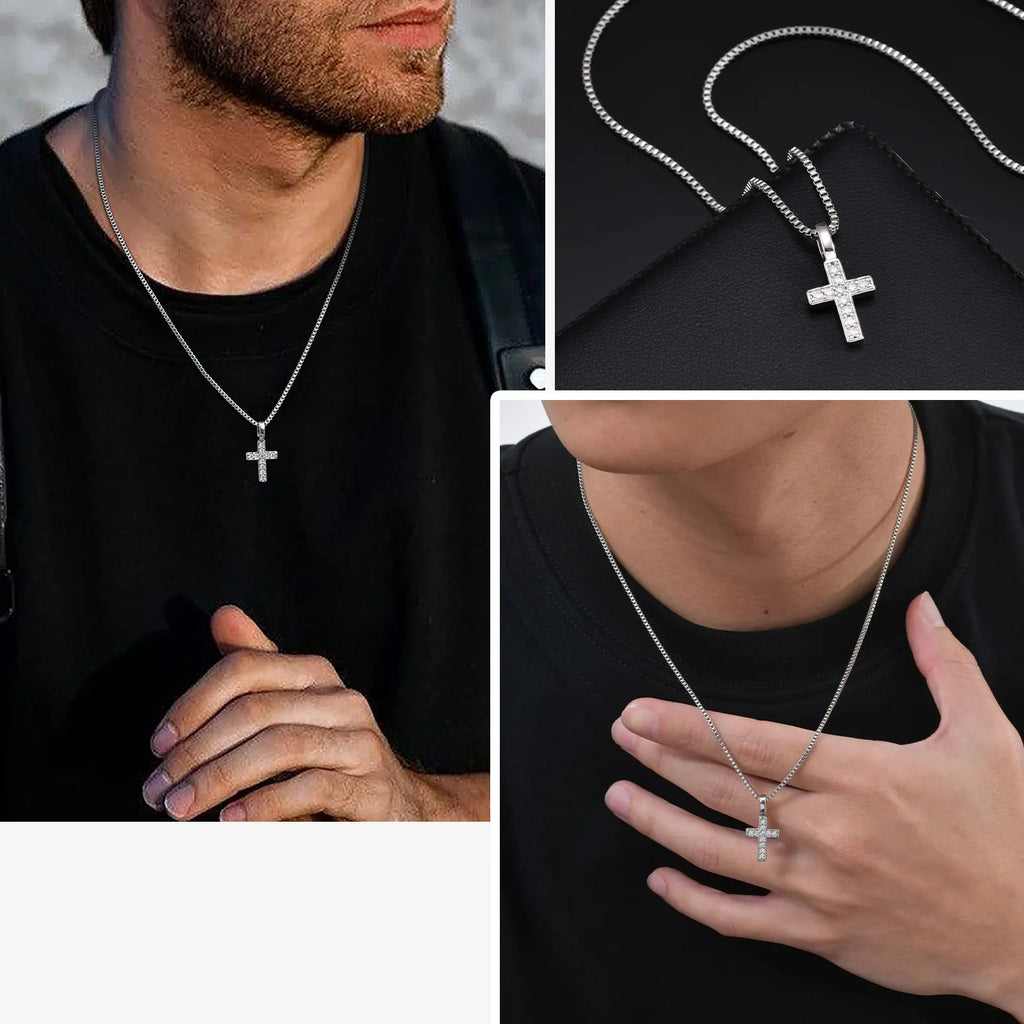 Collier Croix Homme – Acier Inoxydable