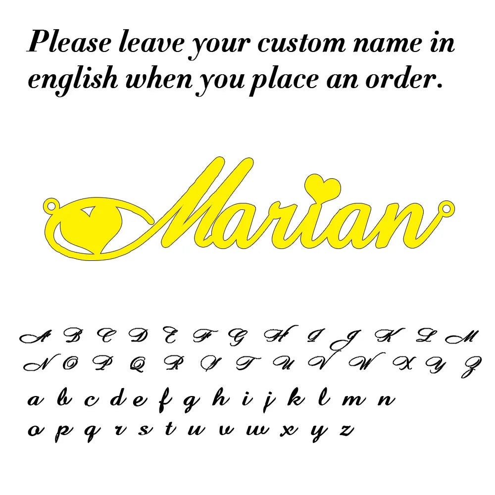 Collier Prénom Personnalisé – Lettre Cursive