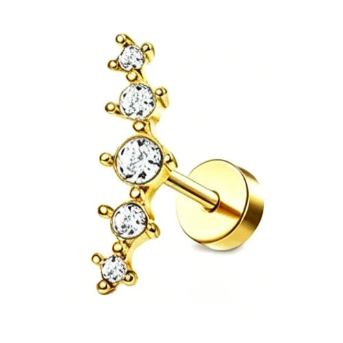 Piercing Hélix Florideco – Acier Chirurgical & Zircon