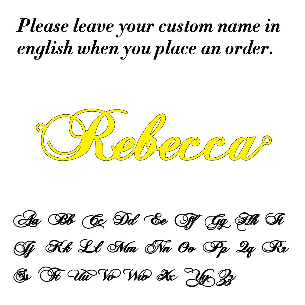 Collier Prénom Personnalisé – Lettre Cursive