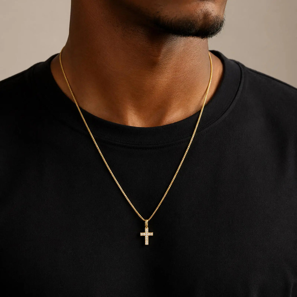Collier Croix Homme – Acier Inoxydable