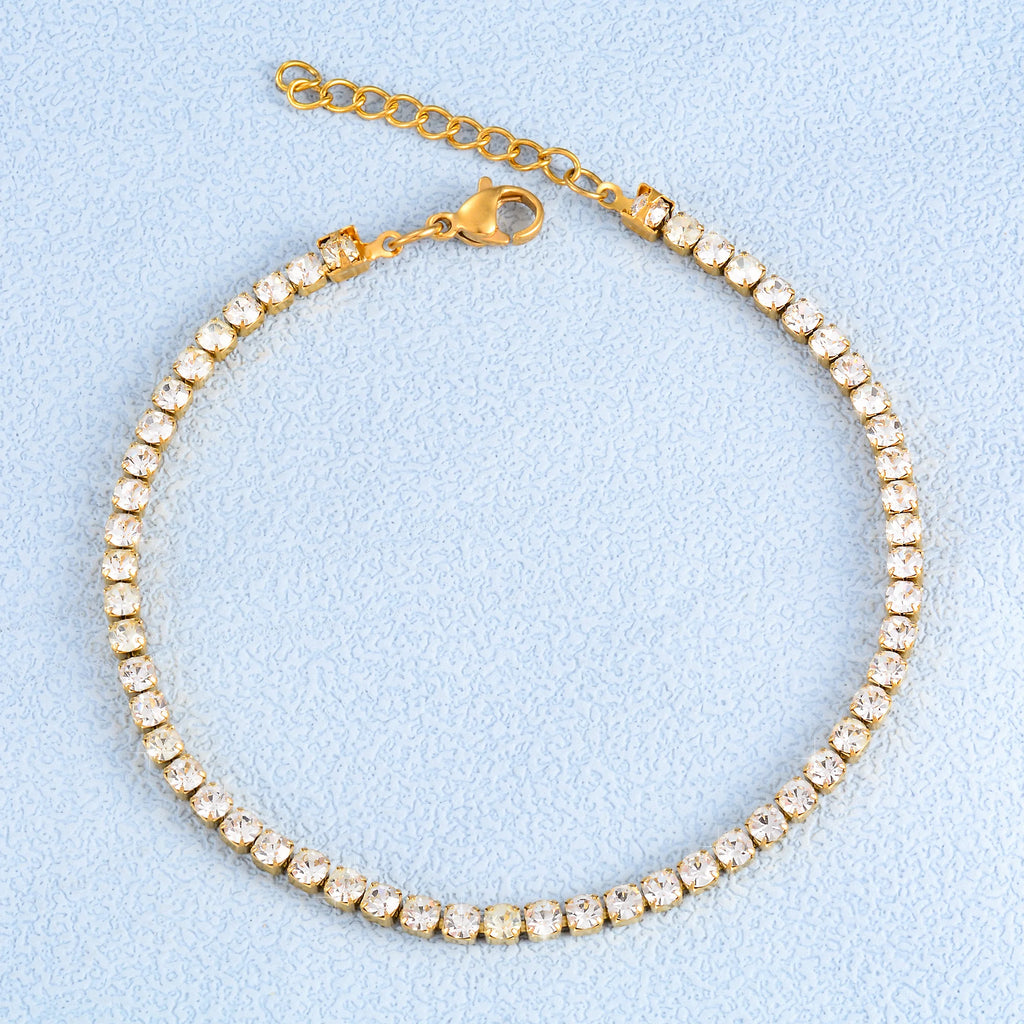 Bracelet Tennis Zircon – Acier Inoxydable