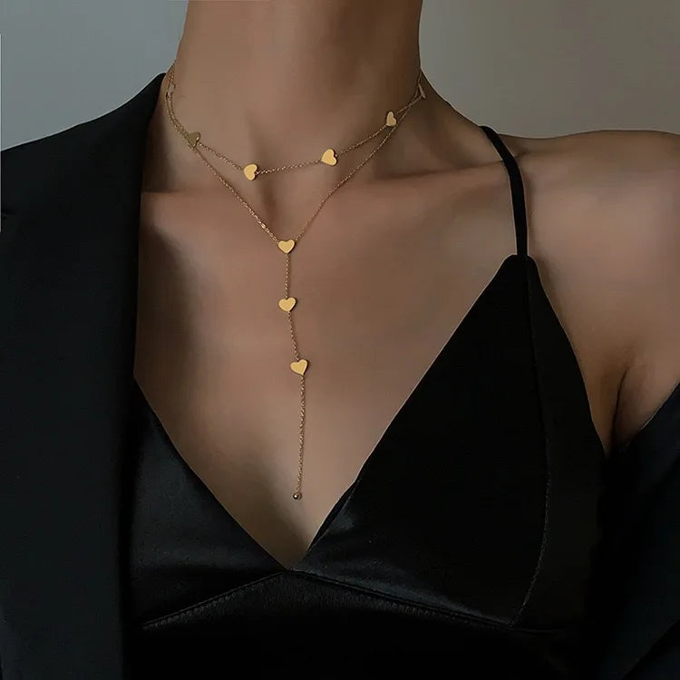 Collier Élégance Y – Acier Inoxydable