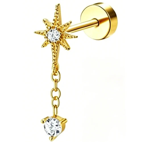 Piercing Hélix Florideco – Acier Chirurgical & Zircon