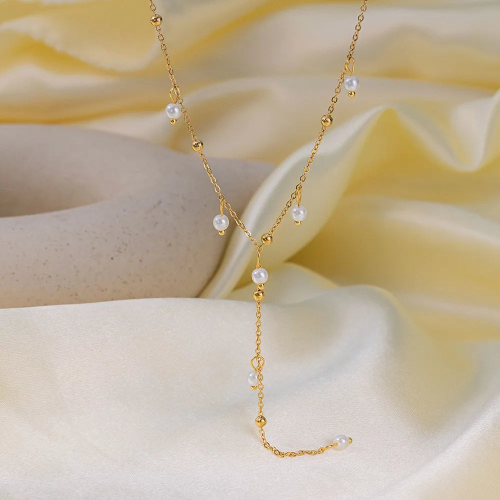 Collier Élégance Y – Acier Inoxydable