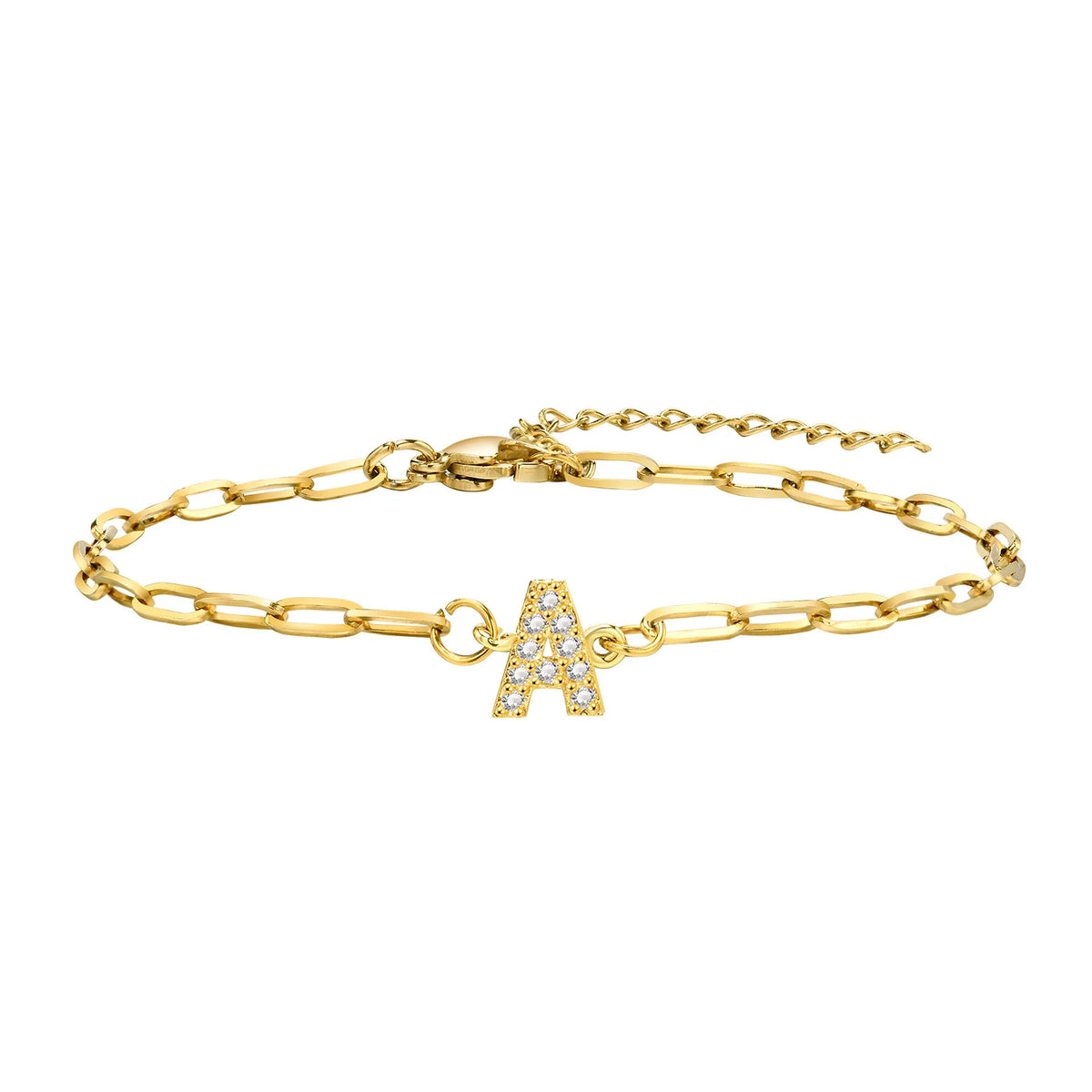Bracelet Personnalisé Initiale – Chaîne en Acier Inoxydable