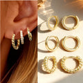 Boucles d’Oreilles Créoles Twist – Lot de 3 à 6 Pièces